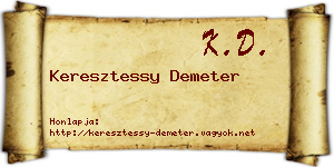 Keresztessy Demeter névjegykártya